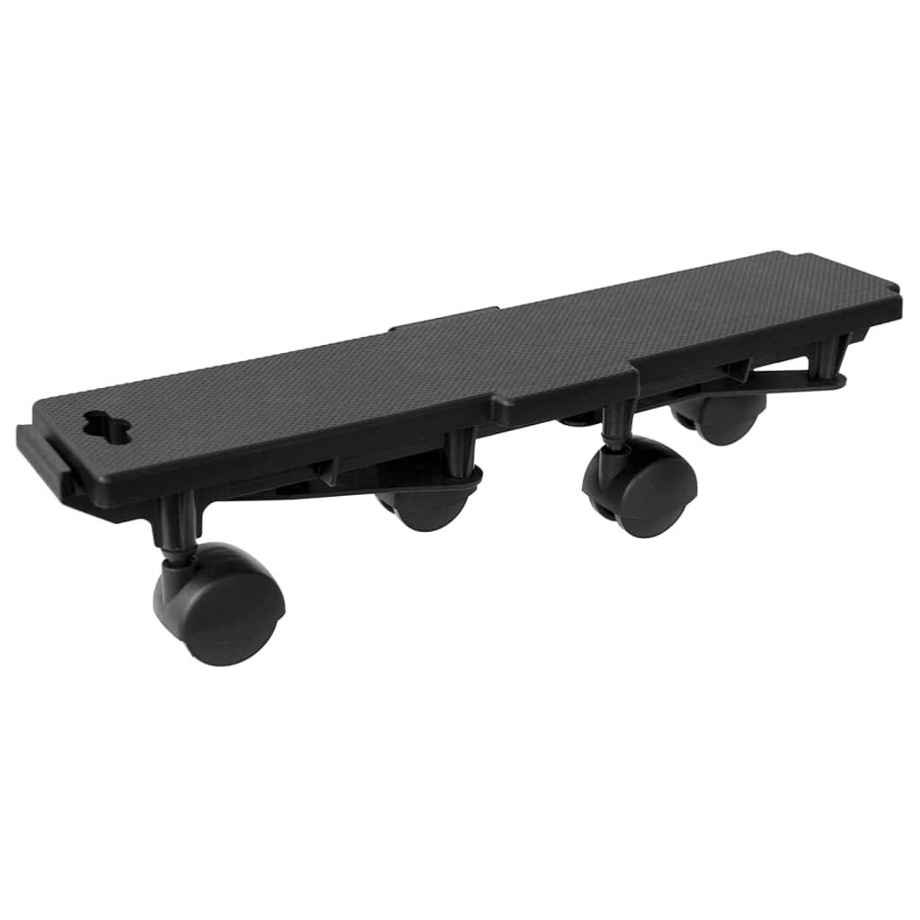 Plataformas móviles con 4 ruedas 10 uds PP negro 170 kg
