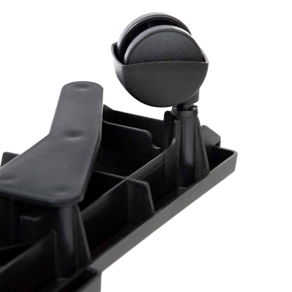 Plataformas móviles con 4 ruedas 10 uds PP negro 170 kg