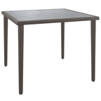 Mesa de jardín de acero gris 48x48x37 cm