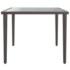 Mesa de jardín de acero gris 48x48x37 cm