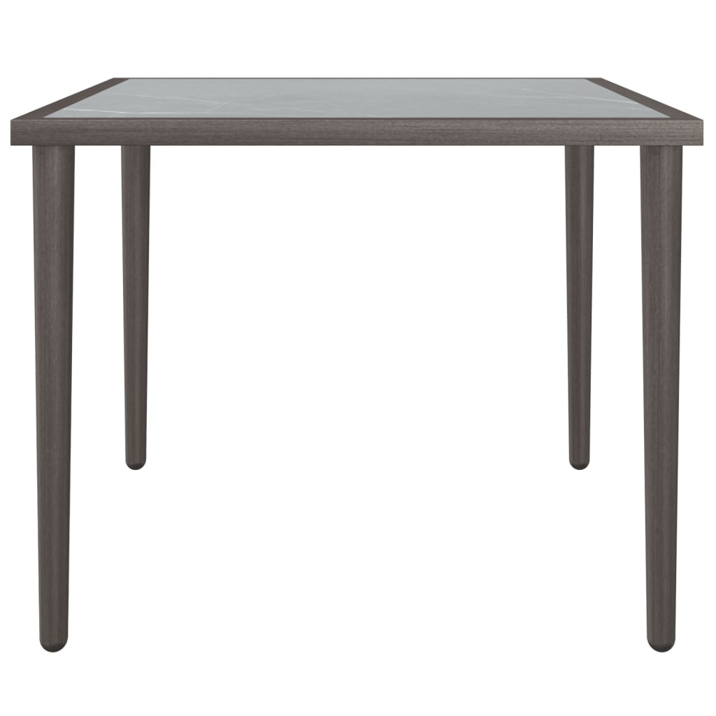 Mesa de jardín de acero gris 48x48x37 cm