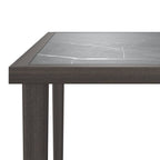 Mesa de jardín de acero gris 48x48x37 cm