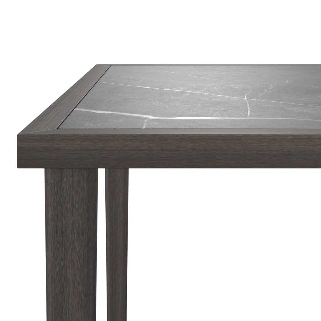 Mesa de jardín de acero gris 48x48x37 cm