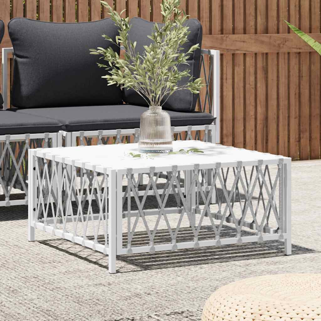 Mesa de jardín ratán sintético gris antracita 70x70x34 cm