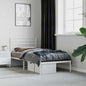 Estructura cama con cabecero sin colchón marrón roble 100x190cm