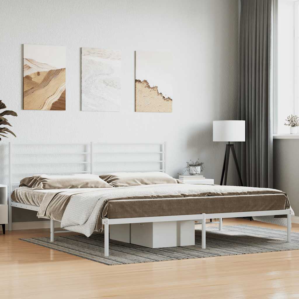 Estructura cama con cabecero sin colchón marrón roble 100x190cm