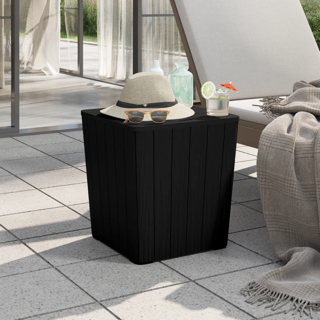 Mesa de jardín con tapa extraíble polipropileno marrón claro