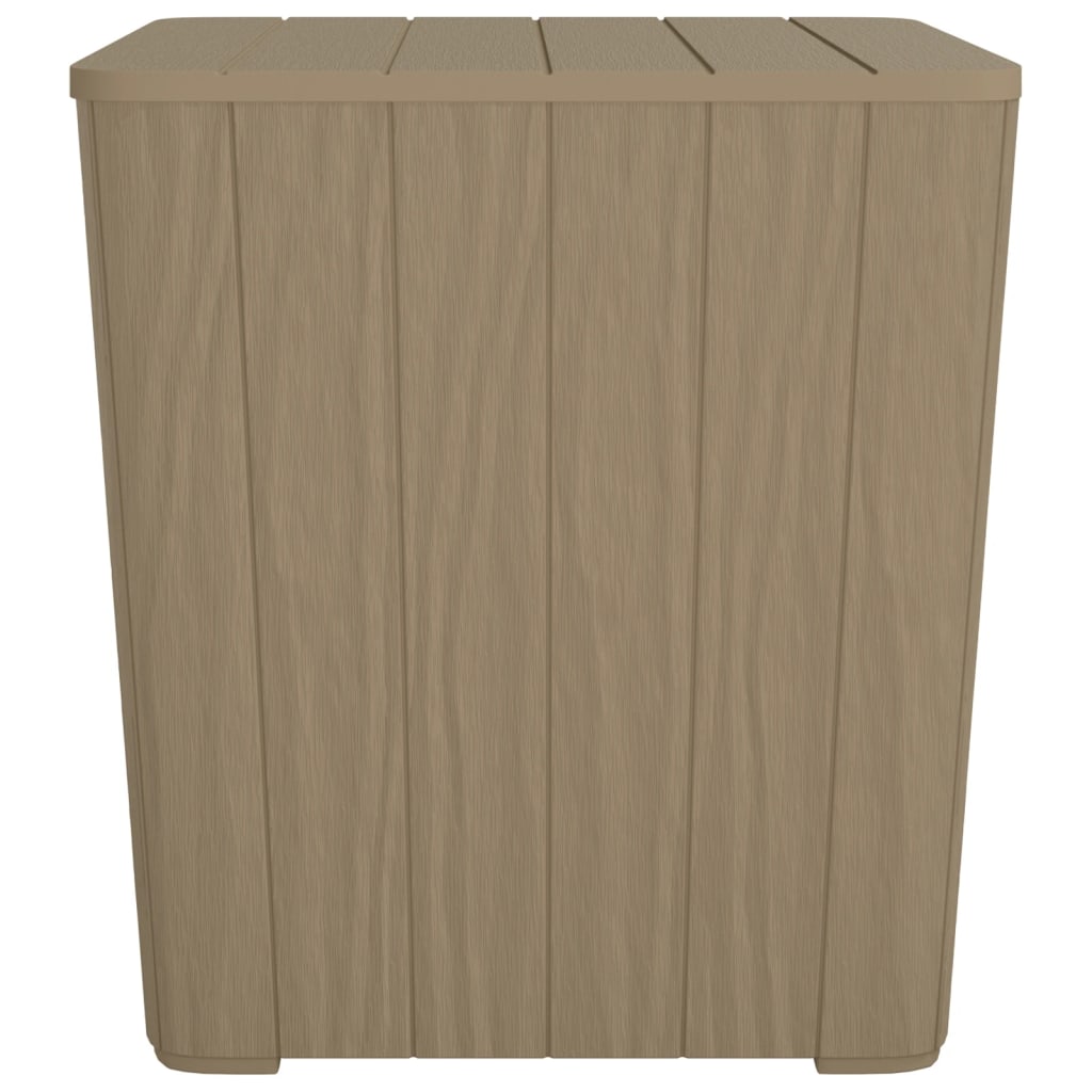 Mesa de jardín con tapa extraíble polipropileno marrón claro