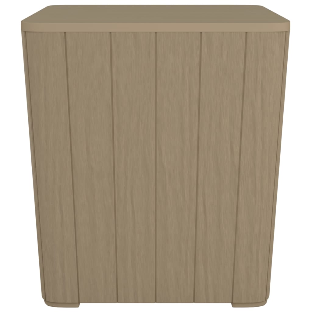 Mesa de jardín con tapa extraíble polipropileno marrón claro