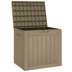 Caja de almacenaje de jardín polipropileno gris 55,5x43x53 cm