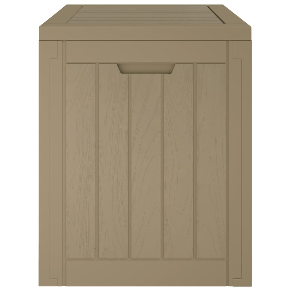 Caja de almacenaje de jardín polipropileno gris 55,5x43x53 cm