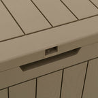 Caja de almacenaje de jardín polipropileno gris 55,5x43x53 cm