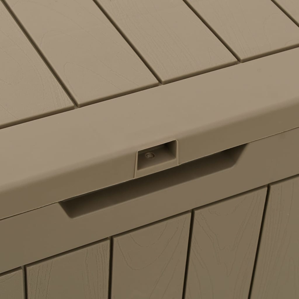 Caja de almacenaje de jardín polipropileno gris 55,5x43x53 cm