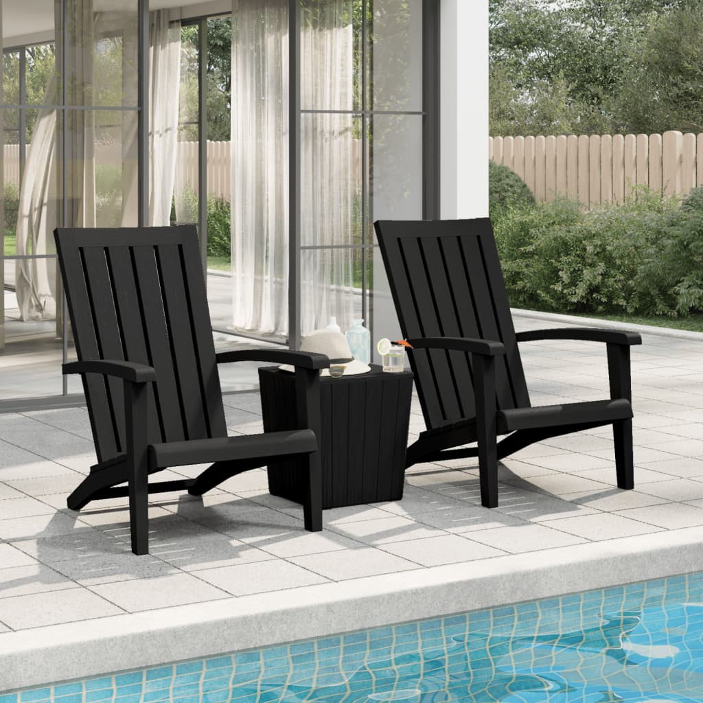 Sillas de jardín Adirondack 2 uds polipropileno marrón claro