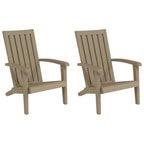 Sillas de jardín Adirondack 2 uds polipropileno marrón claro