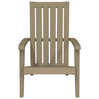 Sillas de jardín Adirondack 2 uds polipropileno marrón claro