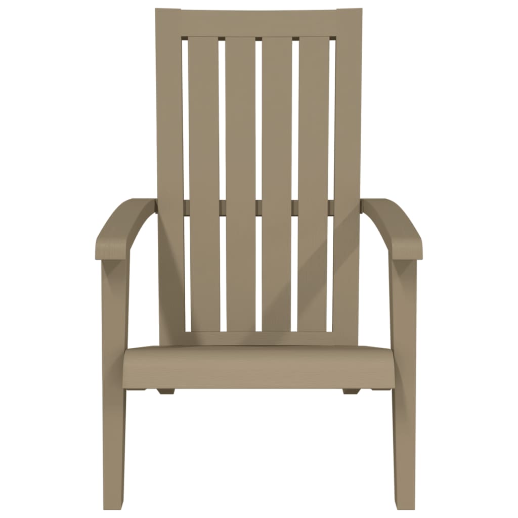 Sillas de jardín Adirondack 2 uds polipropileno marrón claro