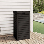 Cubo de basura de exterior polipropileno negro 41x41x86 cm
