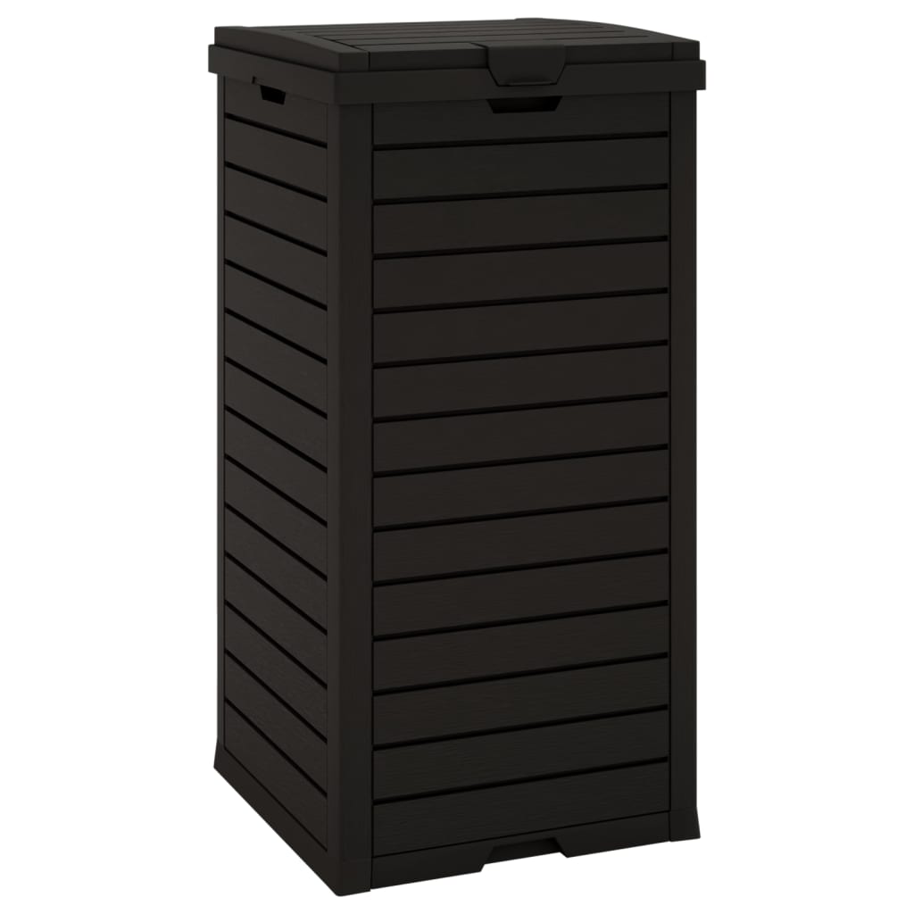 Cubo de basura de exterior polipropileno negro 41x41x86 cm
