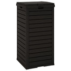Cubo de basura de exterior polipropileno negro 41x41x86 cm