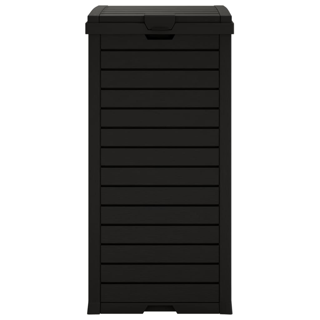 Cubo de basura de exterior polipropileno negro 41x41x86 cm