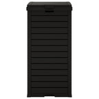 Cubo de basura de exterior polipropileno negro 41x41x86 cm