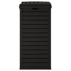 Cubo de basura de exterior polipropileno negro 41x41x86 cm