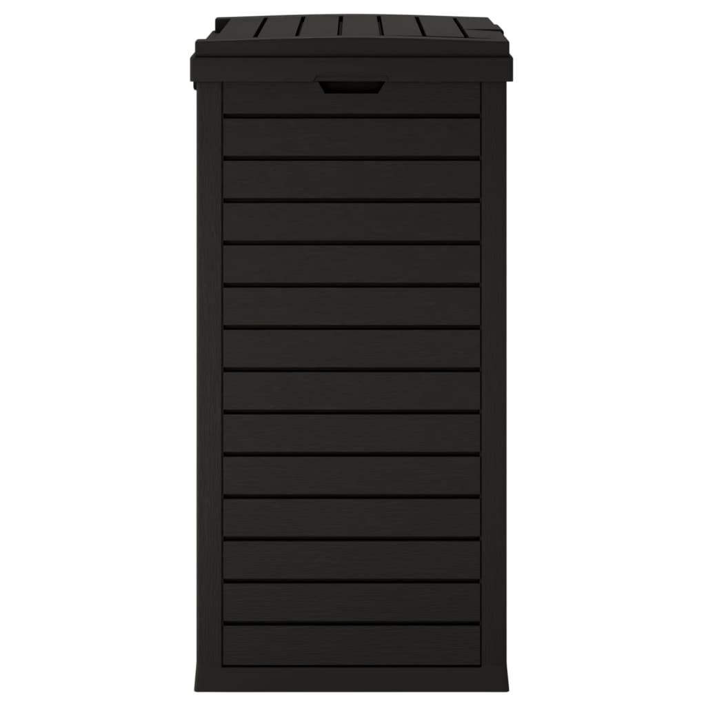 Cubo de basura de exterior polipropileno negro 41x41x86 cm