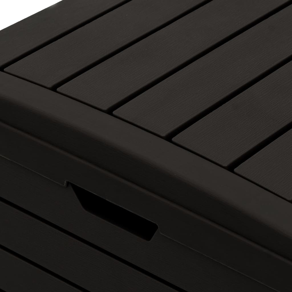 Cubo de basura de exterior polipropileno negro 41x41x86 cm