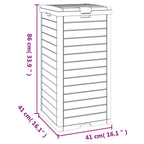 Cubo de basura de exterior polipropileno negro 41x41x86 cm