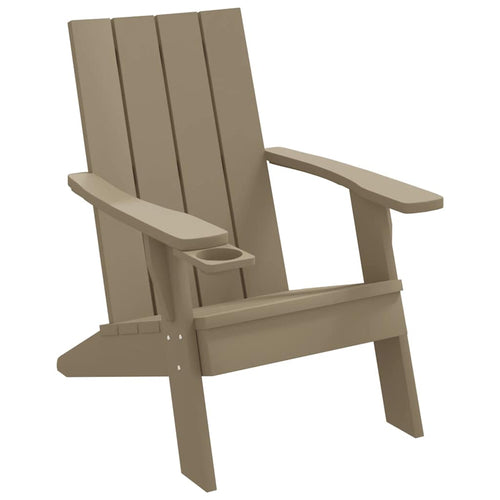 Cadeira de jardim Adirondack castanha clara 75x88,5x89,5 cm