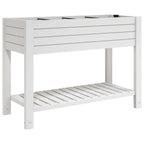 Jardinera alta polipropileno blanco 110x45x79 cm