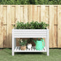 Jardinera alta polipropileno blanco 110x45x79 cm