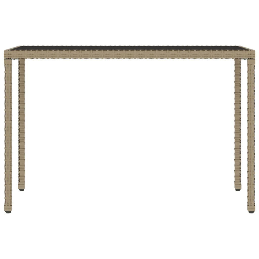 Set comedor de jardín 6 pzas con cojines ratán sintético beige
