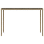 Set comedor de jardín 6 pzas con cojines ratán sintético beige