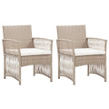 Sillón reclinable de jardín con reposapiés ratán PE beige