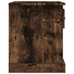 Mesita noche 2 uds madera contrachapada roble humo 39x39x47,5cm