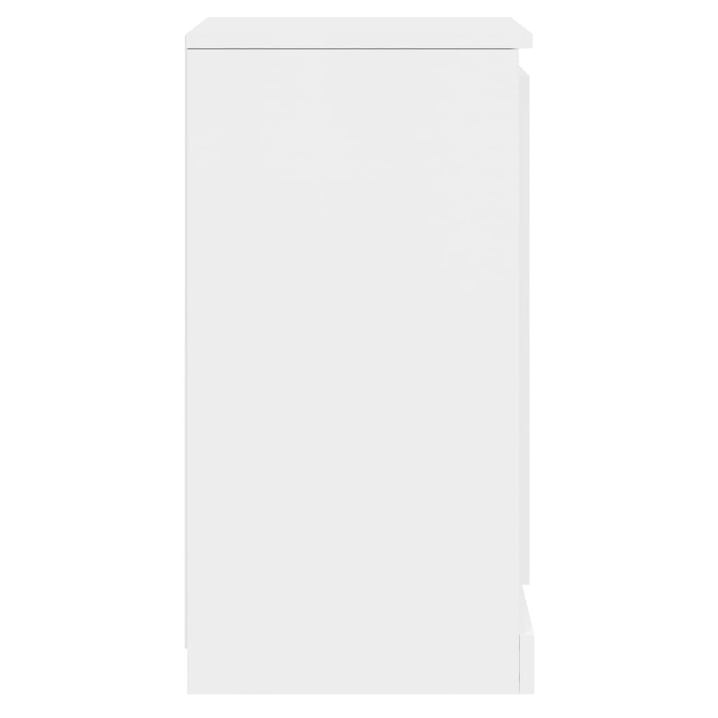 Aparadores 2 uds madera blanco brillante 37,5x35,5x67,5 cm