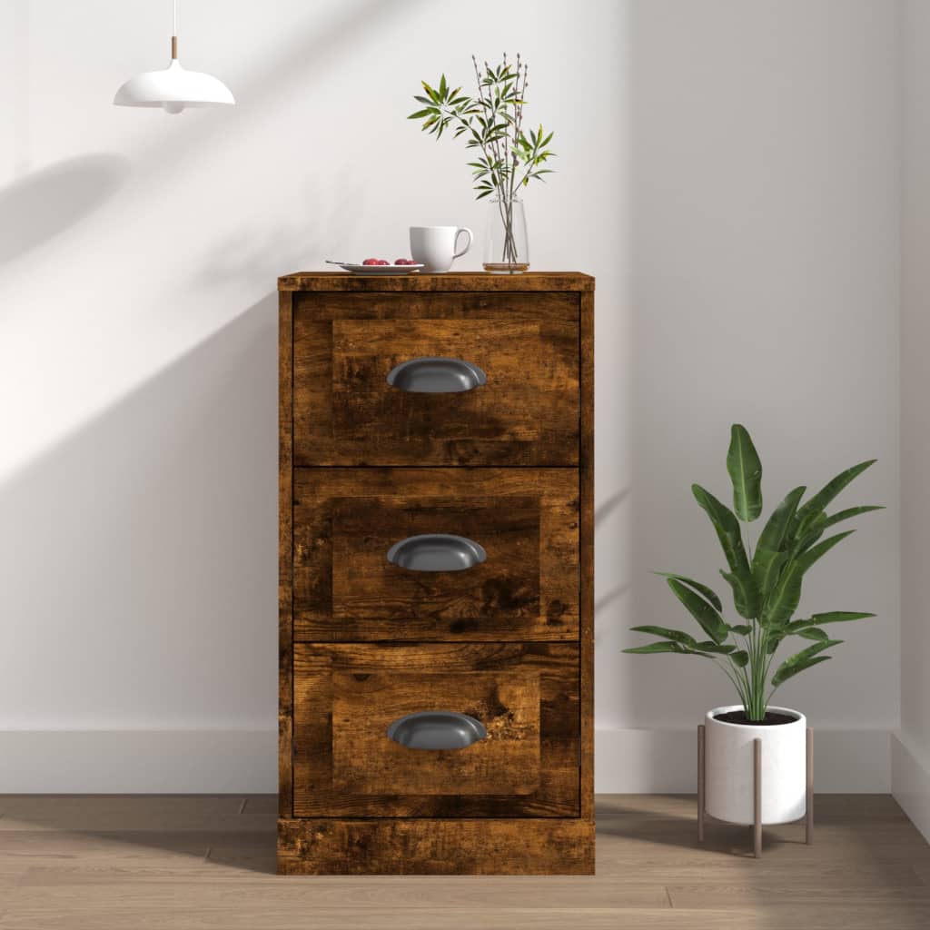 Aparador de madera contrachapada blanco 104,5x35,5x67,5 cm