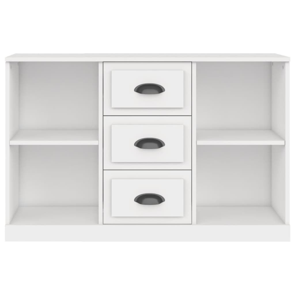 Aparador de madera contrachapada blanco 104,5x35,5x67,5 cm