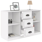 Aparador de madera contrachapada blanco 104,5x35,5x67,5 cm