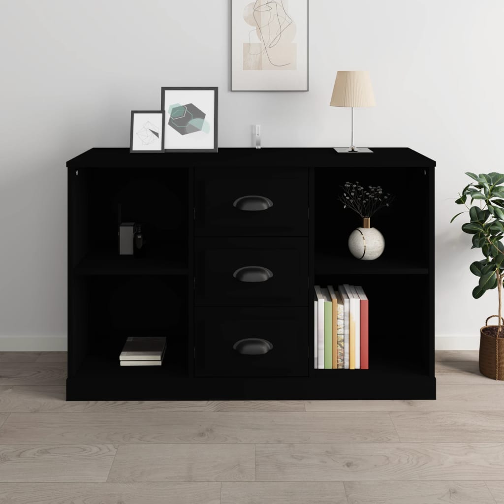 Aparador de madera contrachapada blanco 104,5x35,5x67,5 cm