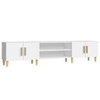Mueble de TV blanco 180x31,5x40 cm madera de ingeniería