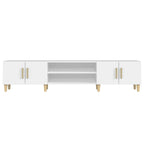 Mueble de TV blanco 180x31,5x40 cm madera de ingeniería
