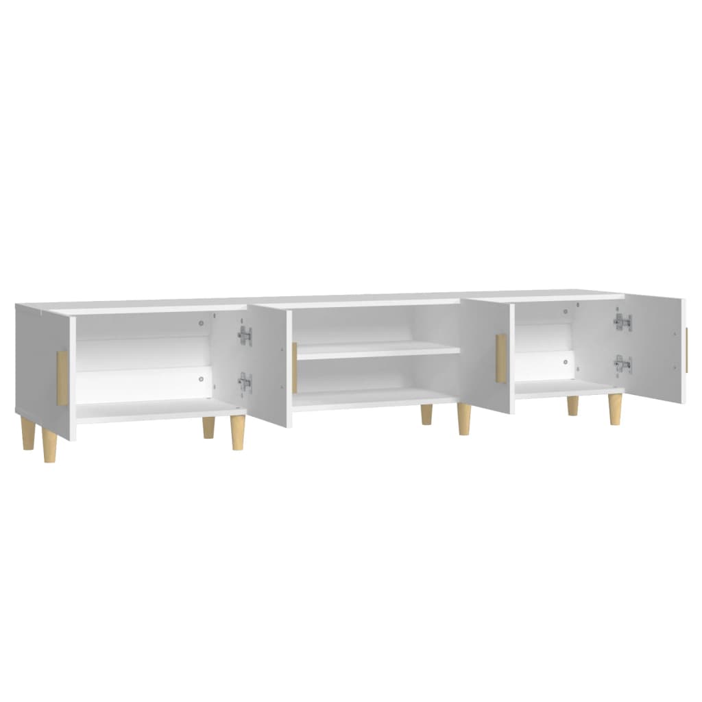 Mueble de TV blanco 180x31,5x40 cm madera de ingeniería