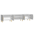 Mueble de TV blanco 180x31,5x40 cm madera de ingeniería