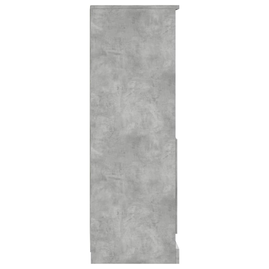 Aparador madera contrachapada gris hormigón 36x35,5x103,5 cm