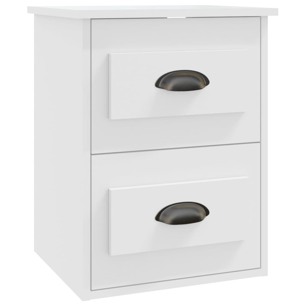 Mesita de noche de pared blanca 41,5x36x53 cm