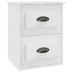 Mesita de noche de pared blanca 41,5x36x53 cm
