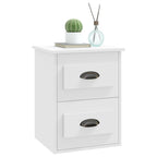 Mesita de noche de pared blanca 41,5x36x53 cm